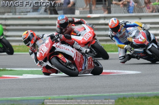 2009-05-10 Monza 2490 Superstock 1000 - Race - Xavier Simeon - Ducati 1098R
